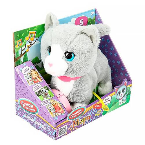 Интерактивная игрушка Мой Питомец Котёнок Мари 22 см My Friends JX-14282-R фото 4
