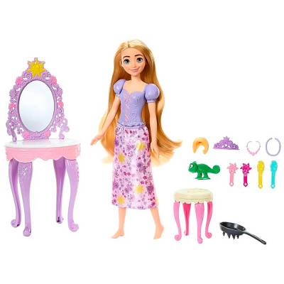 Игровой набор с куклой Макияжный столик Рапунцель Mattel HLX28