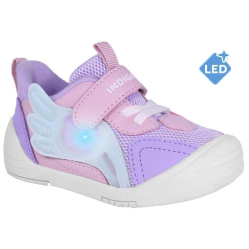 Кроссовки для девочки со светодиодными элементами Indigo Kids 106-025В сиренево-розовые фото 2