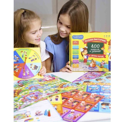 Игра настольная Весёлая викторина К школе готов! 400 вопросов и заданий Геодом