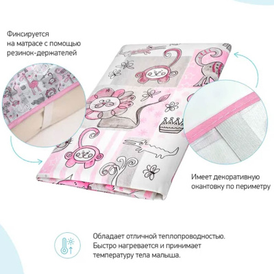 Клеёнка-наматрасник с резинками-держателями Roxy-Kids R-0076