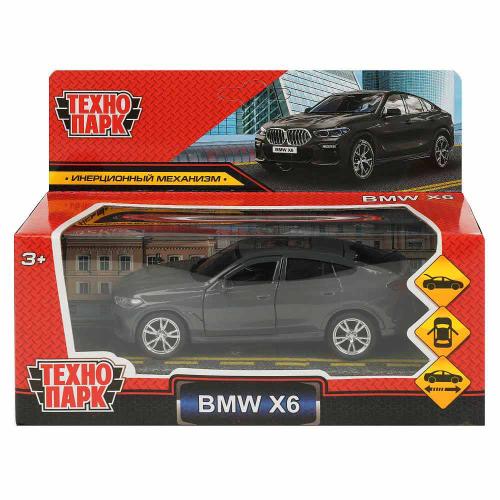 Машина металлическая инерционная BMW X6 12 см Технопарк X6-12-GY фото 4