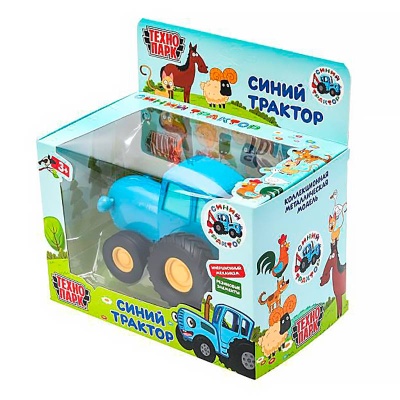 Модель металлическая инерционная Синий Трактор 11 см Технопарк BLUTRA-11-BU-WOD