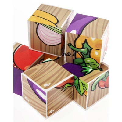 Кубики Овощи 6 штук Baby Toys Десятое королевство 03545