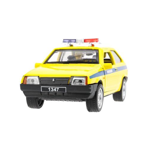 Металлическая машинка Lada-2108 Спутник Милиция Технопарк 2108-12-SLPOL-YE фото 4