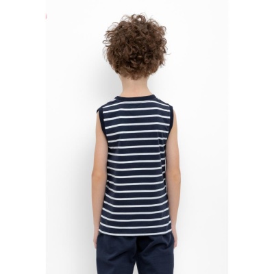 Майка Полоски Crockid КР 302382 индиго 05