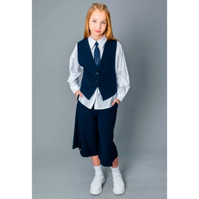 Жилет школьный для девочки Deloras V64361 синий 2