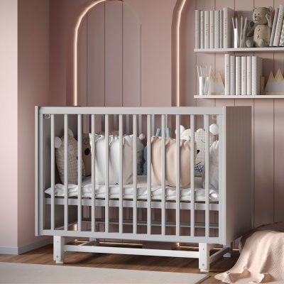 Детская кроватка Incanto Vikki серый/белый 01