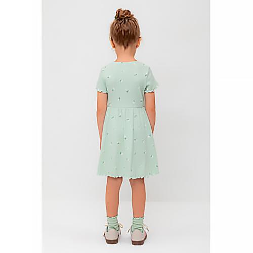 Платье летнее Crockid КР 5793 пастельно зеленый милые цветочки к545 фото 3
