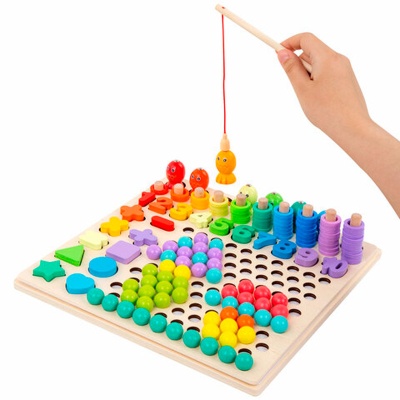 Сортер мозаика 5в1 по методу Монтессори Brauberg 665248 2