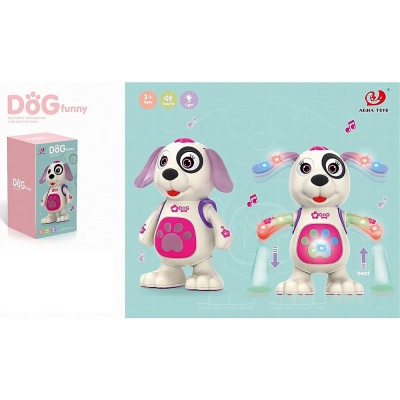 Игрушка Весёлая собачка свет звук Наша игрушка 8811-31