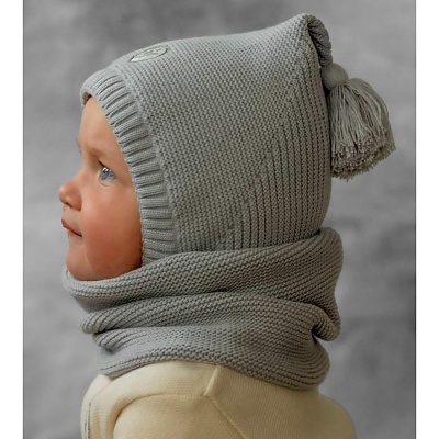 Комплект Шапка Гном утеплённая и снуд Наследникъ НВ-МТ-057-СС 3