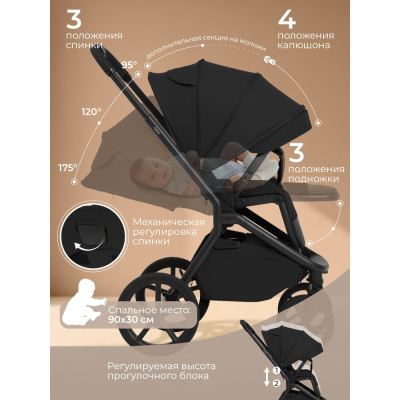 Коляска 2 в 1 Sweet Baby Orso SBL Black