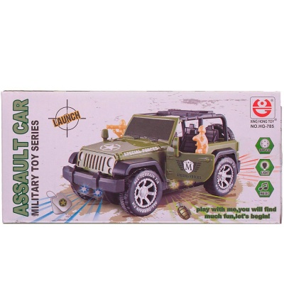 Машинка на батарейках Джип военный Junfa WB-02449 зеленый 4