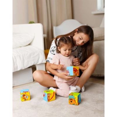 Мягкие кубики Три Кота Собери Карамельку Мякиши 748