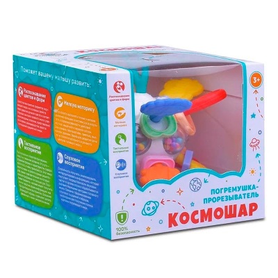 Погремушка Космошар фрукты Наша игрушка Y0081-1