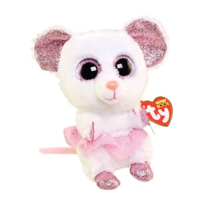 Мягкая игрушка Beanie Boo's белая мышка балерина Nina 15см Ty Inc 36365 1