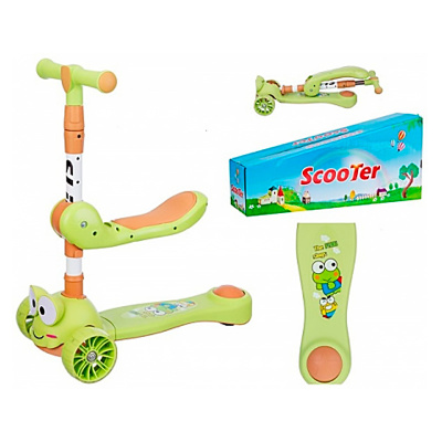 Самокат складной трехколесный световые и звуковые эффекты Slider IT10AG 5