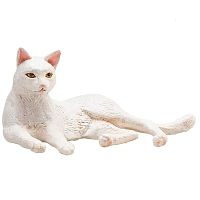 Фигурка Кошка, белая (лежащая) Konik AMF1092