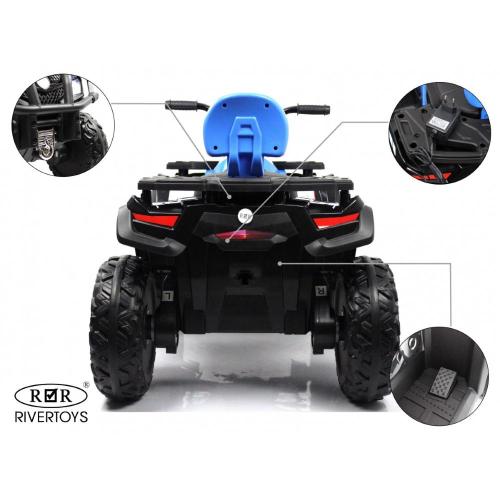 Детский электроквадроцикл 4WD RiverToys T001TT синий фото 29