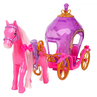 Карета и лошадь для кукол 29 см Карапуз B1799107-НCAR-RU 2