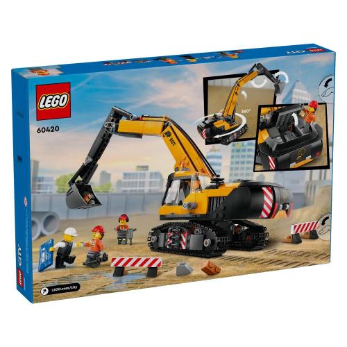 Конструктор Lego City 60420 Жёлтый строительный экскаватор фото 9