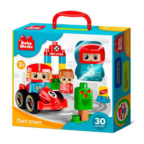 Конструктор Baby Blocks Пит-стоп 30 деталей Десятое Королевство 03909 фото 3
