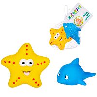 Набор игрушек для купания Дельфин и морская звезда Жирафики 681272