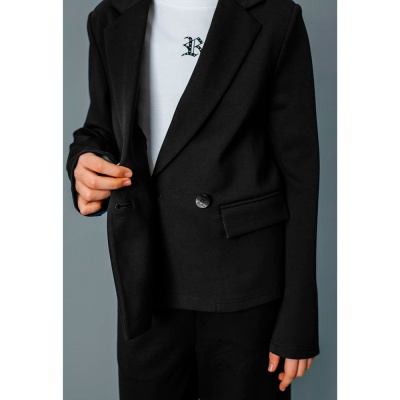 Жакет школьный для девочки Deloras X64228A черный 5