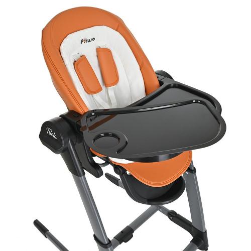 Стульчик для кормления 3 в 1 Pituso Triola SG116-BlackFrame/Orange чёрная рама оранжевый фото 13