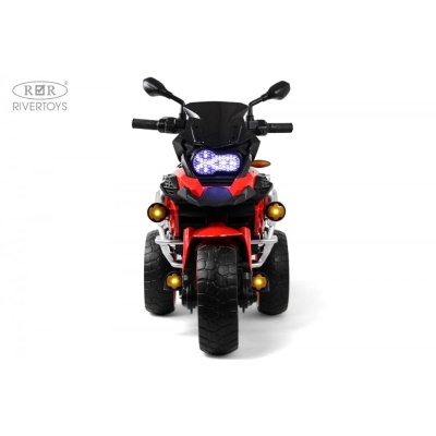 Детский электромотоцикл RiverToys М008БХ красный