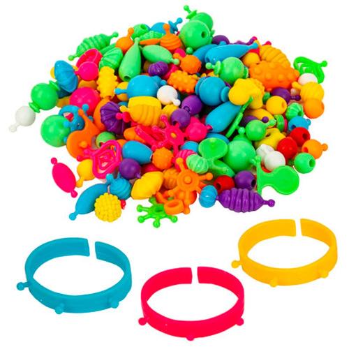 Набор Pop Beads для создания украшений 150 бусин браслеты кольца Brauberg Kids 664697