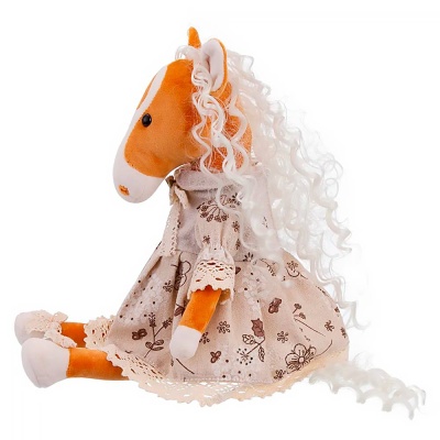 Мягкая игрушка Лошадка в платье с кружевами Лизетт 24 см Relana RLS25005-24