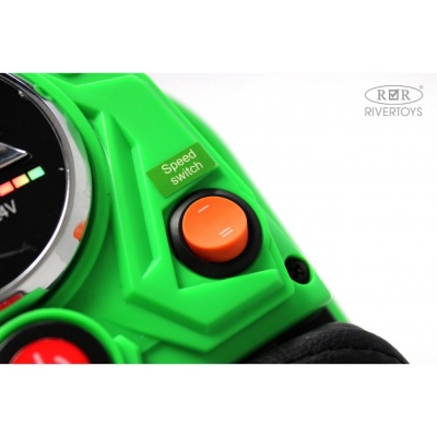 Детский электромотоцикл RiverToys A005AA зелёный 03