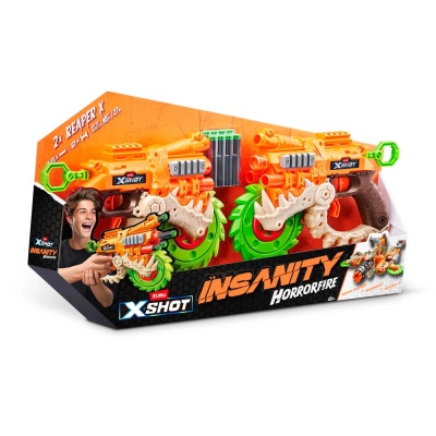 Игровой набор X-Shot Insanity Хоррорфайр Рипер Х Дуо 2 бластера 16 снарядов Zuru 36731 4