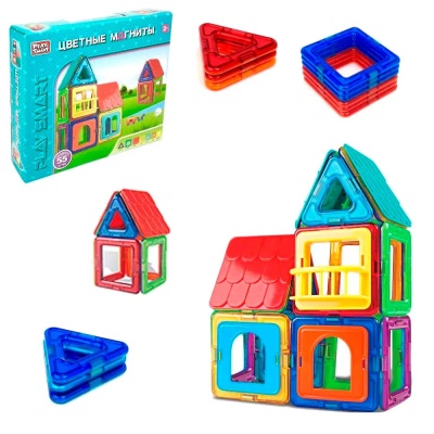 Конструктор Цветные магниты 55 деталей Play Smart 2463 1