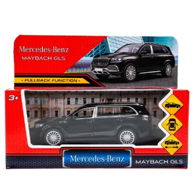 Машина металлическая инерционная Mercedes Benz Gls Maybach 12 см Технопарк MAYBCHGLS-12-BK