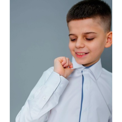 Рубашка школьная для мальчика Deloras С71737 белая 4