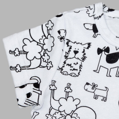 Футболка Собачки Чуди Кидс 360125-3К белый 02