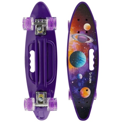 Скейтборд-пенниборд U-Turn СКБ-3336 фиолетовый 01