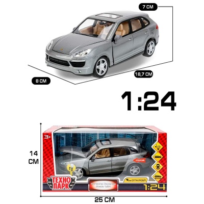 Машина металлическая инерционная Porsche Cayenne 18.7 см Технопарк 68241A 4