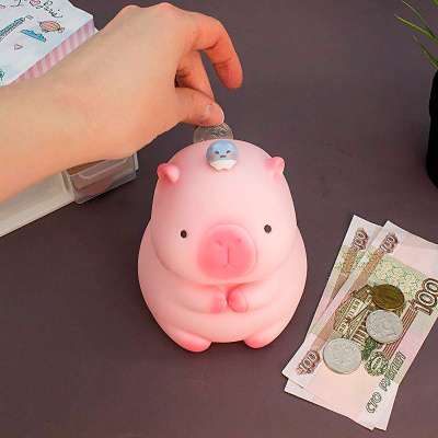 Копилка детская Capybara Frog Friend iLikegift BB2574-9B pink 4