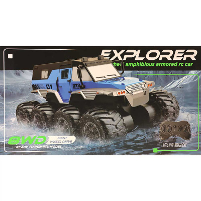Джип Амфибия радиоуправляемый 8-ми колесный D838BLUE
