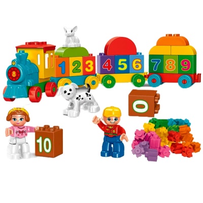 Конструктор для малышей Паровозик 68 деталей Junfa 900000003