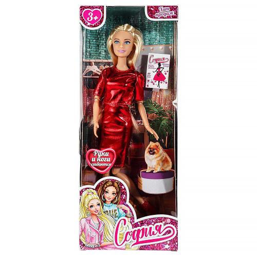 Кукла София в красном платье 29 см Карапуз 66001BOX-C50-S-BB фото 4