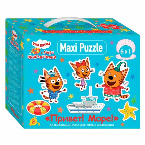 Мозаика для малышей Привет море Три кота 6в1 Step puzzle 68002