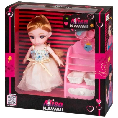 Кукольный набор кукла Alisa Kawaii mini 15 см Выставка собак 1TOY Т24360