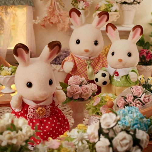 Игровой набор Sylvanian Families Семейство Шоколадных кроликов Epoch 5655 фото 3