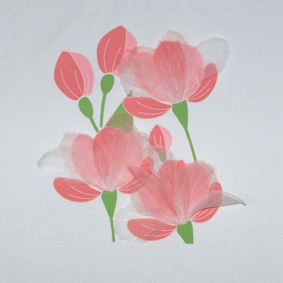 Футболка Цветы 3D Чуди Кидс 357225 белый 03