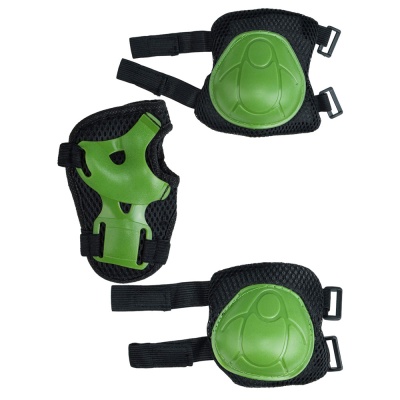 Ролики раздвижные светящиеся размер 31-34 сумка защита Рыжий Кот РЛК-3053 зеленые 5